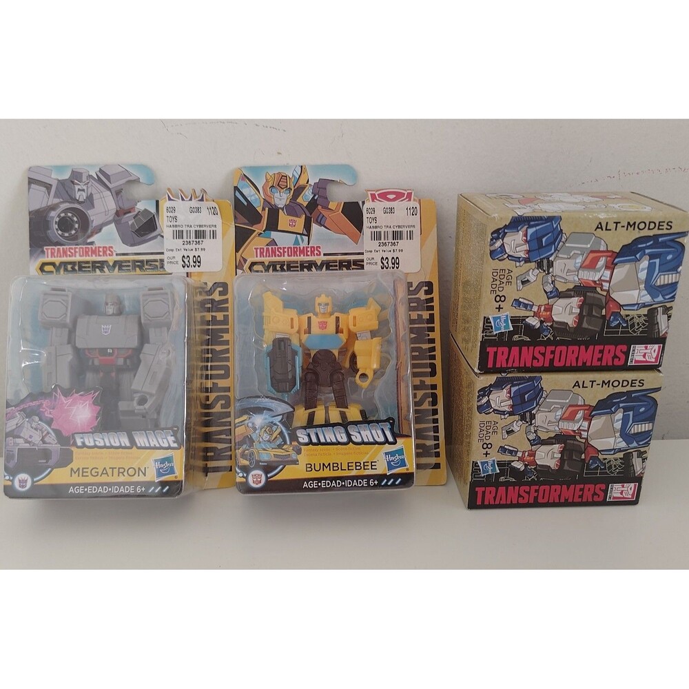 4 LOT Hasbro Transformers Bumblebee Cyberverse Adventure -Alt-Modes Series 1